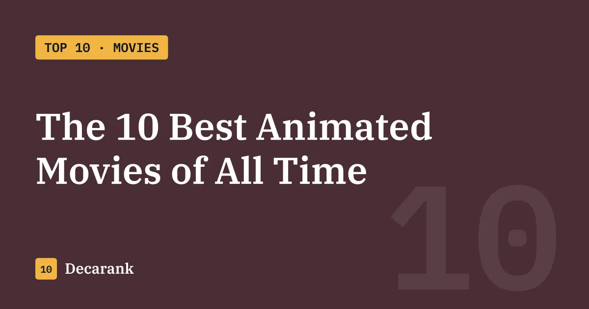 Ranking: The 10 Best Animated Movies of All Time