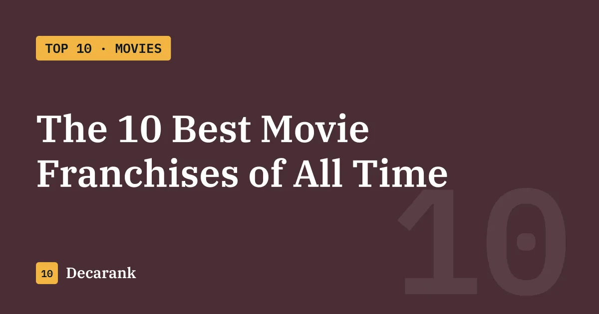 Ranking: The 10 Best Movie Franchises of All Time