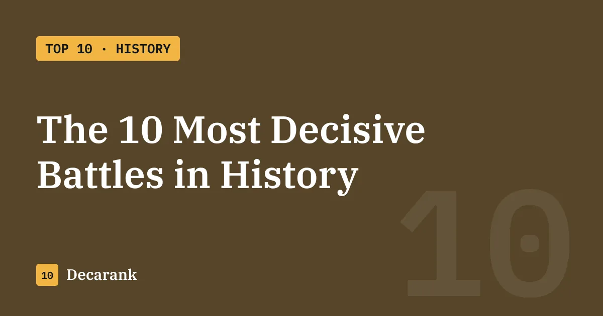 Ranking: The 10 Most Decisive Battles in History