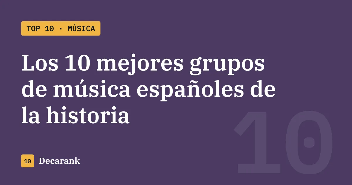 Ranking de los 10 mejores grupos de música españoles